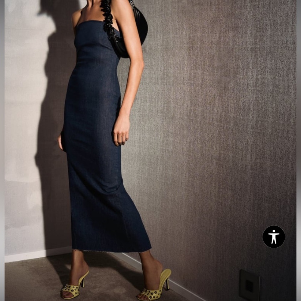 ZARA ZW THE DENIM DRESS